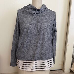 Style & Co. Gray Cowl Neck Sweater